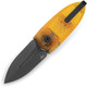 Bestech Knives Ququ Button Lock Folding Knife - 2.2" 14C28N Black DLC Spear Point Blade, Ultem Handles - BG57D-2