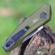 Kershaw Launch 9 AUTO Folding Knife - 1.8" Working Finish CPM-154 Drop Point Blade, Olive Green Anodized Aluminum Handles