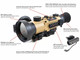 iRayUSA RICO Hybrid 640 HYH75W Thermal Weapon Sight - 4X Magnification, 75mm Objective, Multiple Reticles, Tan