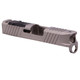 True Precision Duty Series Glock 43 / 43X Optic Cut Slide - RMSc Optic Cut, Satin Stainless Finish