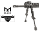 Leaper's Inc - UTG Recon Flex M-LOK or KeyMod Bipod - 6"-8" Height, Black Finish