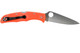 Spyderco Endura 4 Flat Ground Lock Back Folder - 3.75" VG10 Satin Plain Blade, Orange FRN Handles - C10FPOR
