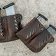 Versacarry 72221 Double Adjustable Single Stack Mag Pouch - Single Stack, Distressed Brown Buffalo Leather