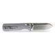 Vosteed Cutlery Vombat Crossbar Lock Folding Knife - 2.92" M390 Satin Zulu Blade, Gray Aluminum Handles - A4104