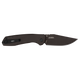 Zero Tolerance 0512 Black AUTO Folding Knife - 3.45" CPM-CruWear Black Cerakote Clip Point Blade, Black Canvas Micarta and Titanium Handles, Reversible Clip