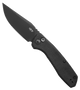 Zero Tolerance 0512 Black AUTO Folding Knife - 3.45" CPM-CruWear Black Cerakote Clip Point Blade, Black Canvas Micarta and Titanium Handles, Reversible Clip