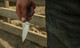 Benchmade Dacian Pocket Fixed Blade Knife - 3.54" CPM-MagnaCut Satin Spear Point Blade, Blue Denim Micarta Handles, Leather Sheath - 203-04