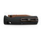 Vosteed Cutlery Vombat Crossbar Lock Folding Knife - 2.92" M390 Copper Dune Zulu Blade, Black Aluminum Handles - A4107