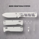 Vosteed Cutlery Vombat Crossbar Lock Folding Knife - 2.92" M390 Copper Dune Zulu Blade, Black Aluminum Handles - A4107