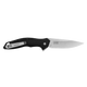 Kershaw 1845ST Shoreline Assisted Liner Lock Flipper Knife - 3" Stonewashed Drop Point Combo Blade, Black Glass-Reinforced Nylon Handles, Reversible Clip