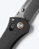 Benchmade 710-25 McHenry & Williams Seven | Ten Folding Knife - 4" M390 Stonewashed Recurve Drop Point Blade, Black Machined Aluminum Handles, Reversible Clip, AXIS Lock