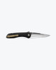 Benchmade 710-25 McHenry & Williams Seven | Ten Folding Knife - 4" M390 Stonewashed Recurve Drop Point Blade, Black Machined Aluminum Handles, Reversible Clip, AXIS Lock