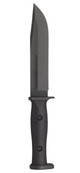 KA-BAR 1310 Slabby Fixed Blade Knife - 6.86" 1095 Cro-Van Clip Point Blade, Black GFN Handles, Celcon Sheath