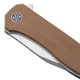 Sig Sauer Knives XI6SBRN Xiphos Folding Knife - 3.40" Nitro-V Tanto Satin Blade, Coyote Brown G10 Handles