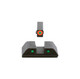 Ameriglo GL-816 Trooper Night Sights for Glock Gen 1-4 9mm/.40/.380, Gen 5 10mm/.45 - Green Tritium with Orange Outline Front, Green Tritium Black Serrated Rear