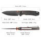 Travisa Dragonfly-Cu Axis Lock EDC Folding Pocket Knife - 2.99'' 14C28N Steel Stonewashed Blade, Copper Handle
