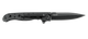 CRKT M16-01KS Carson Flipper - 3.125" Black Plain Spear Point Blade, Stainless Steel Handles
