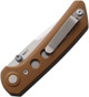 Reate Knives PL-XT Pivot Lock Folding Knife - 3" Nitro-V Stonewashed Drop Point Blade, Contoured Milled Tan G10 Handles