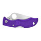 Spyderco Ladybug 3 Purple FRN Key Ring Knife - 1.938" VG10 Satin Plain Blade, Purple FRN Handles - LPRP3