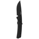 SOG Flash AT Blackout Assisted Folding Knife - 3.45" D2 Black Plain Blade, Black GRN Handles