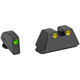 Meprolight Tru-Dot Tritium Suppressor Sights - Green/Orange, Fits Glock Standard Frames 9MM/357SIG/40S&W/45GAP