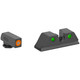 Meprolight Hyper-Bright Fixed Tritium Sights for the Taurus G3C - Green/Orange