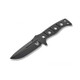 Benchmade Adamas Fixed Blade Knife - 4.2" CruWear Cobalt Black Plain Blade and Skeletonized Handle, Black Injection Molded Sheath