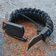 Outdoor Edge ParaClaw Black - 550 Para-cord Survival Bracelet with Hidden Knife