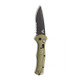 Benchmade Claymore AUTO Folding Knife - 3.6" CPM-D2 Cobalt Black Combo Blade, Ranger Green Grivory Handles