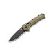 Benchmade Claymore AUTO Folding Knife - 3.6" CPM-D2 Cobalt Black Combo Blade, Ranger Green Grivory Handles