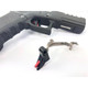 Cross Armory Enhanced Flat Faced Trigger for Glock 9mm Gen 1-4 & P80 – Black with RED