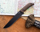 KA-BAR 7511 Jarosz Camp Turok Fixed Blade Knife - 8" 1095 Carbon Drop Point, Brown Ultramid Handles, Celcon Sheath