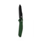 Benchmade 9400BK Osborne AUTO Folding Knife - 3.4" S30V Black Plain Blade, Green Aluminum Handles