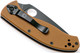 Spyderco Tenacious Folding Knife - 3-3/8" Black Plain Blade, Brown G10 Handles