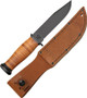 KA-BAR 2225 USN Mark I Fighting / Utility Knife - 5-1/8" Plain Blade, Leather Handle, Brown Leather Sheath