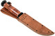 KA-BAR 2225 USN Mark I Fighting / Utility Knife - 5-1/8" Plain Blade, Leather Handle, Brown Leather Sheath