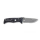 Benchmade 275SGY-1 Shane Sibert Adamas Folding Knife - 3.78" CruWear Tungsten Gray Combo Blade, Black G10 Handles, Ballistic Nylon Sheath