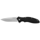Kershaw 1830 Oso Sweet Assisted Flipper Knife - 3.1" Satin Plain Blade, Black GFN Handles