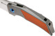 Reate Knives T2500 Flipper Knife - 2.375" M390 Satin Blade, Titanium Handles with Orange G10 Inlay