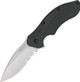 Kershaw 1605ST Clash Assisted Flipper Knife - 3" 8Cr13MoV Satin Partially Serrated Blade, Black FRN Handles