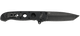 CRKT M16-04DB Carson Assisted Deadbolt Lock Flipper Knife - 3.89" D2 Black Stonewashed Tanto Blade, Black Aluminum Handles