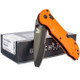 Benchmade Triage Rescue Folding Knife - 3.5" Black Combo Blunt Tip Blade, Orange G10 Handles, Safety Cutter, Glass Breaker