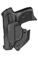 MFT Minimalist Inside Waistband Holster - Fits Ruger EC9/EC9S And LC9/LC9S, Ambidextrous, Black Kydex,Includes 1.5" Belt Attachment