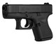 Glock UA265S201 G26 Gen5 Subcompact 9mm Luger 3.43" 10+1 Overall Black Finish with nDLC Steel with Front Serrations Slide, Rough Texture Interchangeable Backstraps Grip & Fixed Sights (US Made)