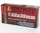 Fort Scott Munitions  7.62x39mm Tumble Upon Impact (TUI) - 117gr Solid Copper Spun, 20 Rounds per Box