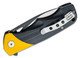 Bestech Knives Airstream Flipper Knife - 4" D2 Two-Tone Blade, Yellow and Black G10 Handles