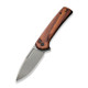 CIVIVI Conspirator Button Lock Flipper Knife - 3.48" Nitro-V Stonewashed Drop Point Blade, Cuibourtia Wood Handles