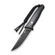 CIVIVI Knives Tamashii Fixed Blade Knife - 4.07" D2 Black Stonewashed Blade, Black G10 Handles, Kydex Sheath
