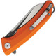Bestech Knives Texel Flipper Knife - 3.23" D2 Two-Tone Satin/Gray Sheepsfoot Blade, Orange G10 Handles w/ Gray Backspacer