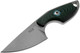 MKM Knives Mikro 1 Fixed Blade Neck Knife - 1.97" M390 Stonewashed Drop Point Blade, Black G10 Handles, Leather Sheath